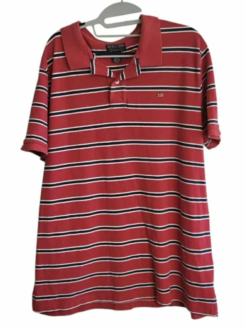 Vintage Polo Jeans Company Polo Shirt Ralph Lauren Flag Striped XXL Y2K Preppy